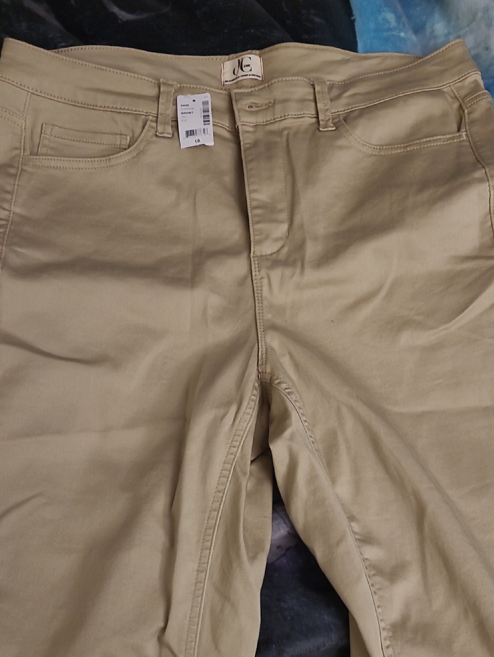 D/C Stretch Khaki Cropped Jeans - Tan